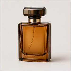 Amber perfume bottle